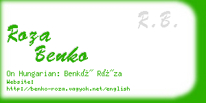 roza benko business card